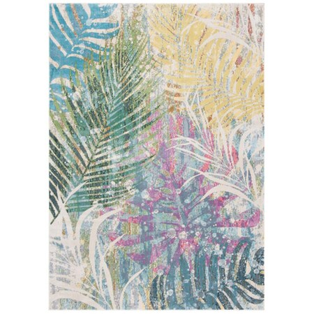 Safavieh 6 ft. 7 in. x 6 ft. 7 in. Lillian 300 Coastal Square Rug - Green & Blue LLN307Y-7SQ